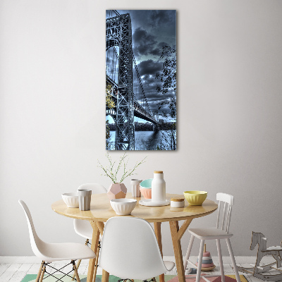 Bild aus glas vertikales New Yorker Brücke