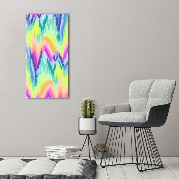 Glasbild vertikales Regenbogenhintergrund