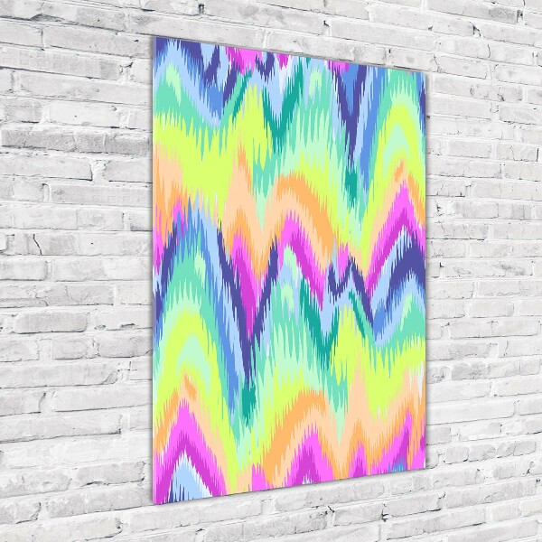 Glasbild vertikales Regenbogenhintergrund