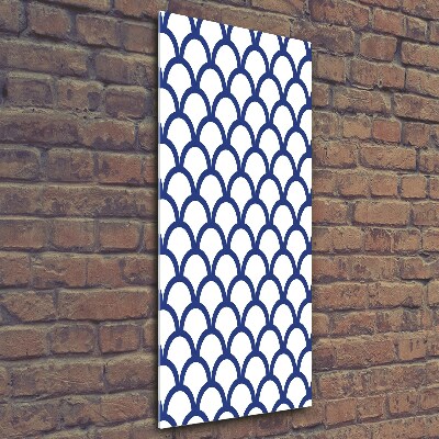 Glasbild vertikales Maritimer Hintergrund