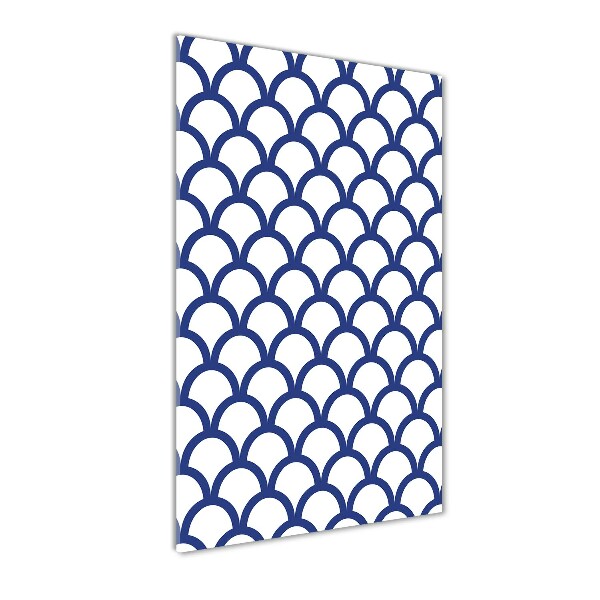 Glasbild vertikales Maritimer Hintergrund