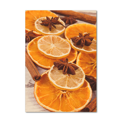 Glasbild vertikales Der Duft von Weihnachten