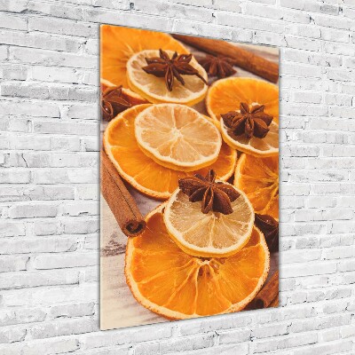 Glasbild vertikales Der Duft von Weihnachten