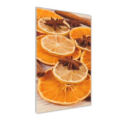 Glasbild vertikales Der Duft von Weihnachten