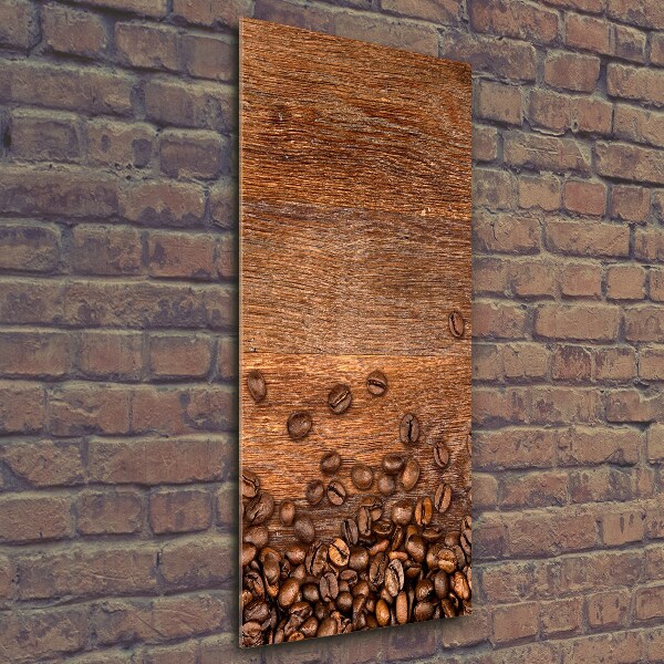 Bild aus glas vertikales Kaffeebohnen