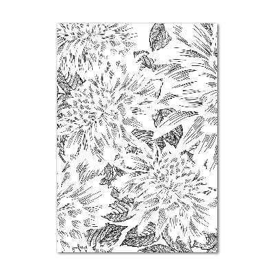 Bild aus glas vertikales Pfingstrosen