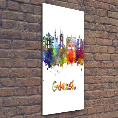 Bild aus glas vertikales Farbenfrohes Danzig