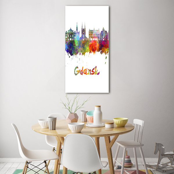 Bild aus glas vertikales Farbenfrohes Danzig