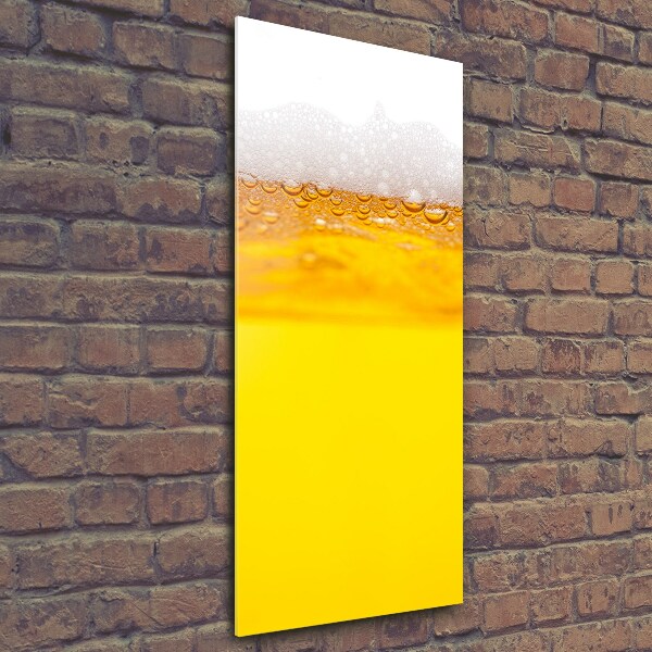 Glasbild vertikales Bier