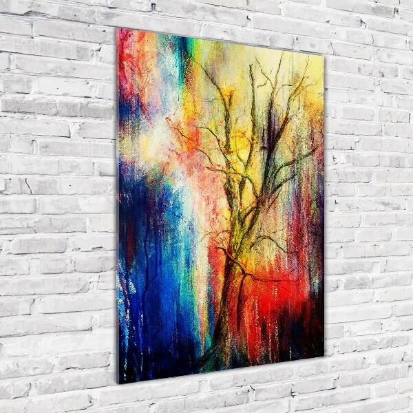 Bild aus glas vertikales Abstrakter Baum