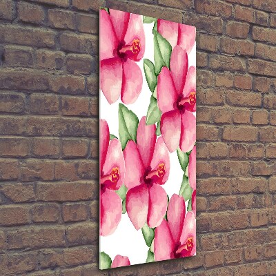 Bild aus glas vertikales Tropische Blumen