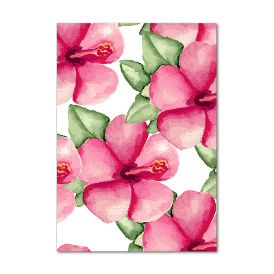 Bild aus glas vertikales Tropische Blumen