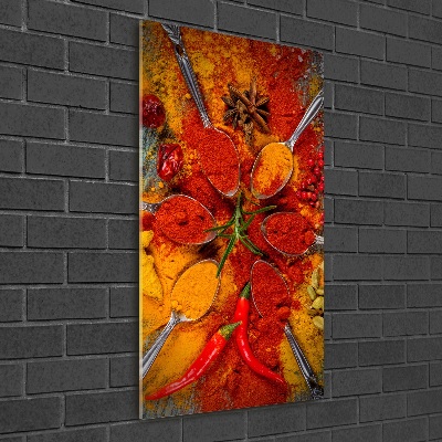 Foto auf glas vertikales Gewürze