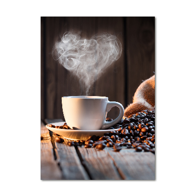 Bild aus glas vertikales Eine Tasse Kaffee