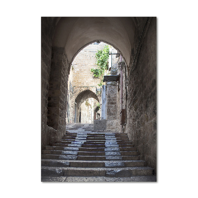 Glasbild vertikales Jerusalem, Israel