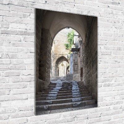 Glasbild vertikales Jerusalem, Israel