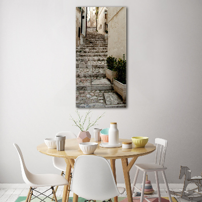 Foto auf glas vertikales Eine charmante Straße