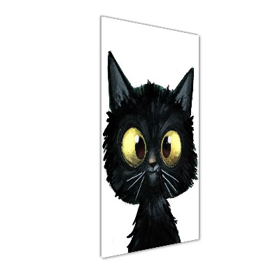 Glasbild vertikales Katze