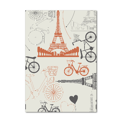 Glasbild vertikales Symbole Frankreichs