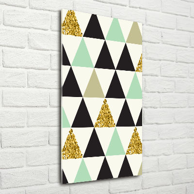 Bild aus glas vertikales Bunte Dreiecke