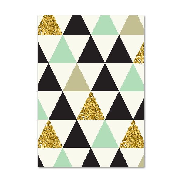 Bild aus glas vertikales Bunte Dreiecke