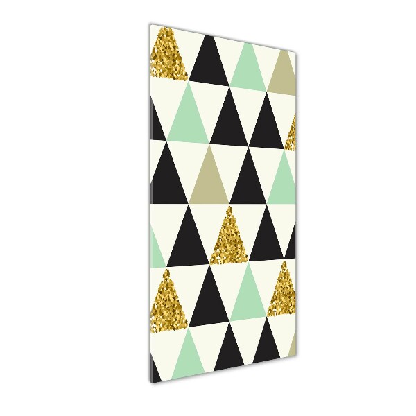 Bild aus glas vertikales Bunte Dreiecke
