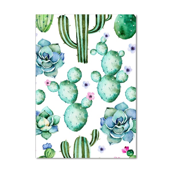 Foto auf glas vertikales Kakteen