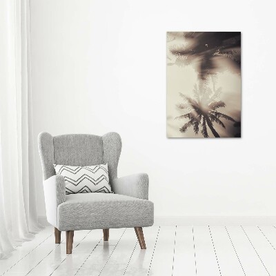 Foto auf glas vertikales Palmen