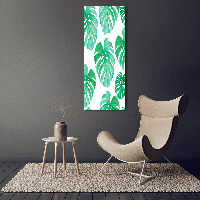 Glasbild vertikales Monstera