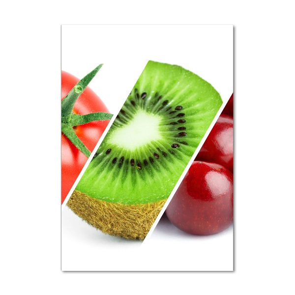 Bild aus glas vertikales Gemüse und Obst