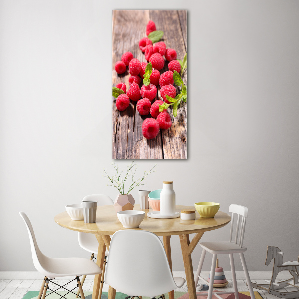 Foto auf glas vertikales Himbeeren