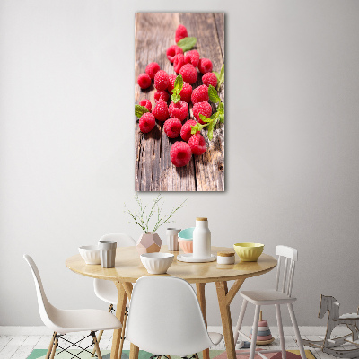 Foto auf glas vertikales Himbeeren