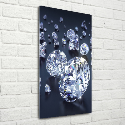 Glasbild vertikales Diamanten