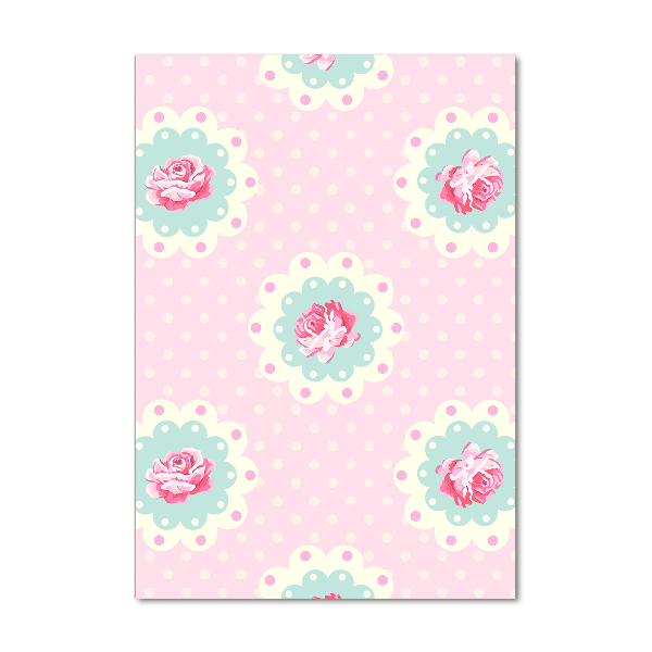 Glasbild vertikales Rosen