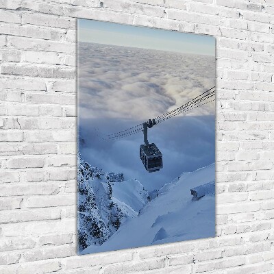 Glasbild vertikales Achterbahn