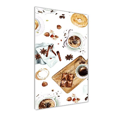 Glasbild vertikales Frühstück