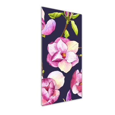 Bild aus glas vertikales Magnolie