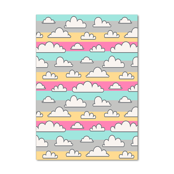 Glasbild vertikales Bunter Wolkenhintergrund