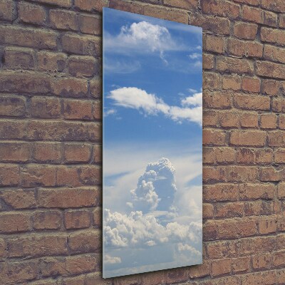 Foto auf glas vertikales Wolken am Himmel
