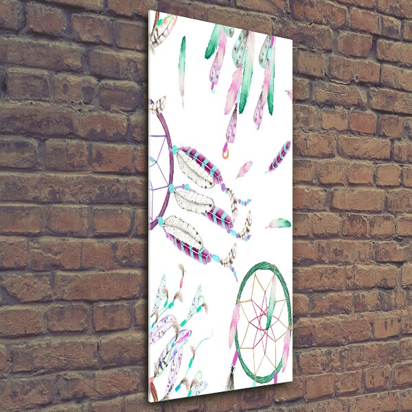 Glasbild vertikales Traumfänger