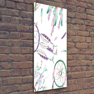 Glasbild vertikales Traumfänger