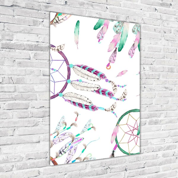 Glasbild vertikales Traumfänger