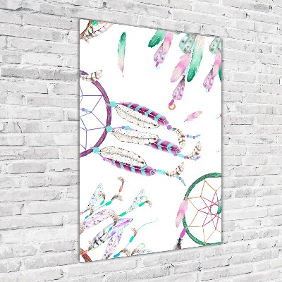 Glasbild vertikales Traumfänger