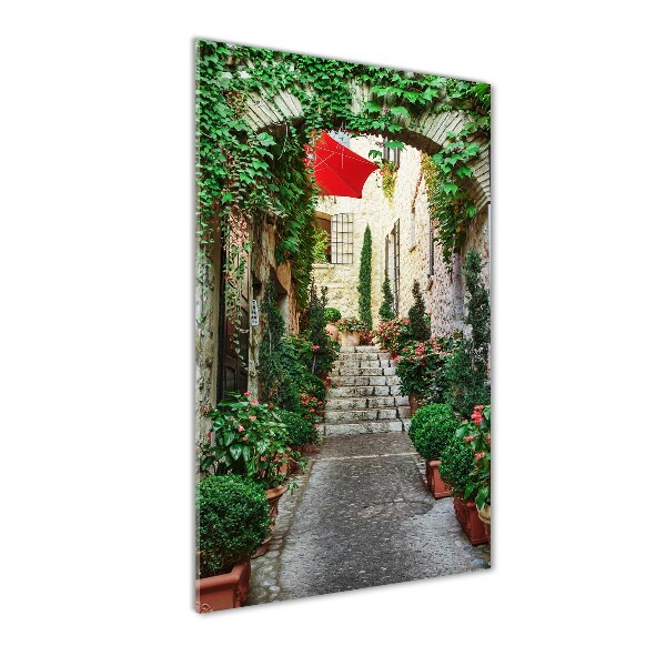 Glasbild vertikales Straßen Frankreichs