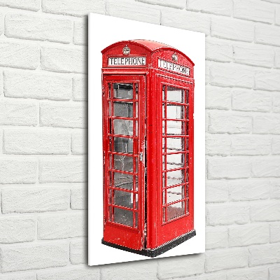 Bild aus glas vertikales Öffentliche Telefonzelle