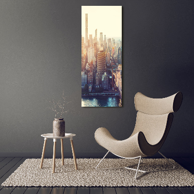 Foto auf glas vertikales New York aus der Vogelperspektive