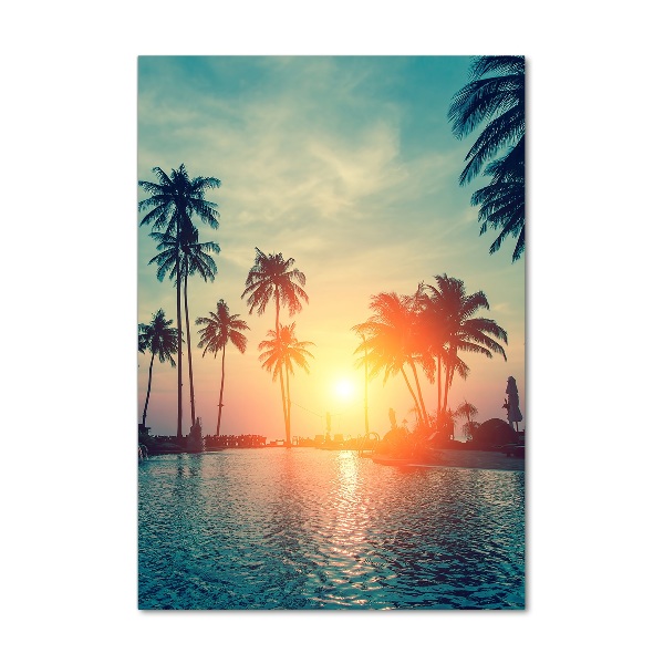 Bild aus glas vertikales Tropischer Strand