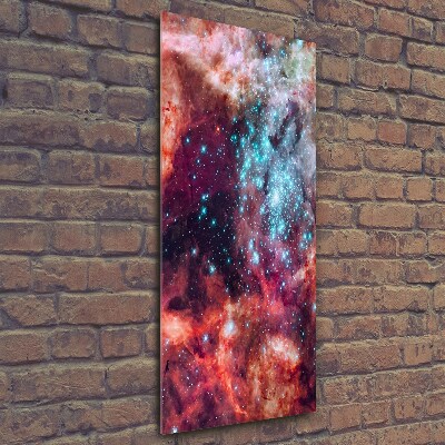 Glasbild vertikales Magellansche Wolke