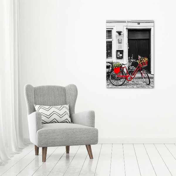 Bild aus glas vertikales Citybike