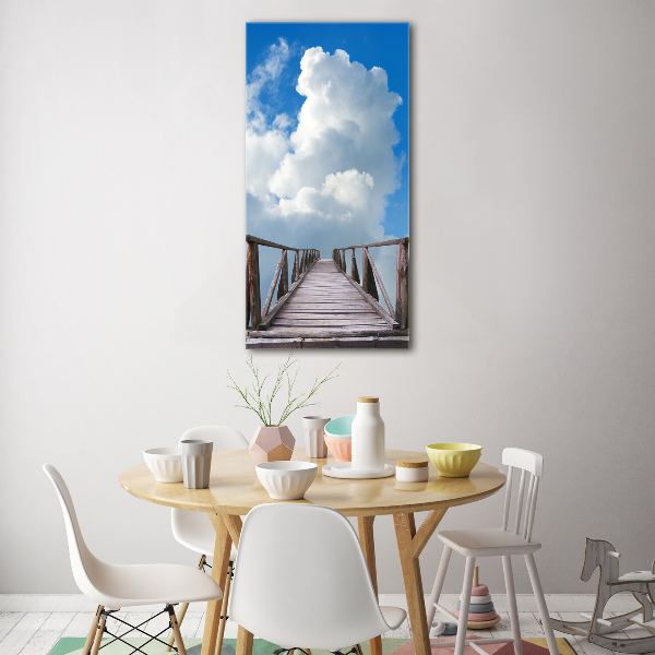 Glasbild vertikales Der Weg zum Himmel